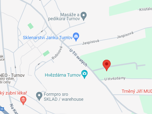 mapa slunečná 2303